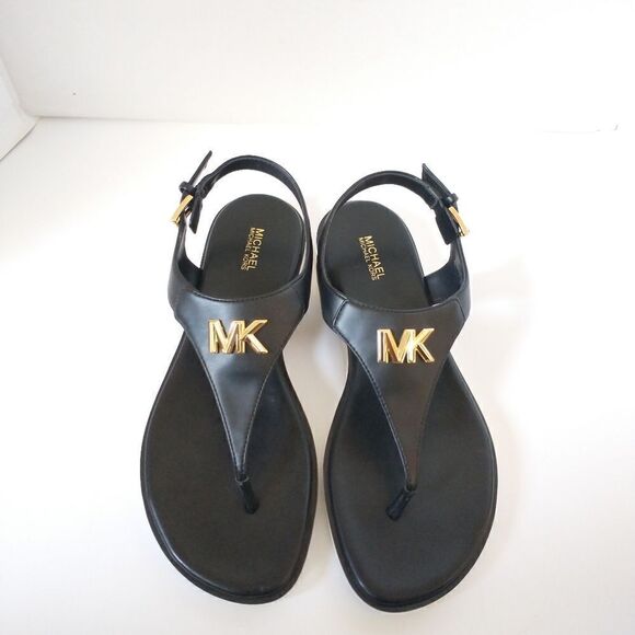 New! MICHAEL KORS Women's MK Logo Jilly T-Strap Sandal Shoe Open-Toe Size 9 NWOB - Picture 4 of 8